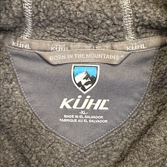 KUHL Women’s XL Charcoal Gray Quarter-Zip Fleece Hoodie - Picture 11 of 13